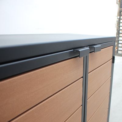 Durable Waterproof Outdoor Recycling Bins With HDPE Plastic Wood Sidewall
