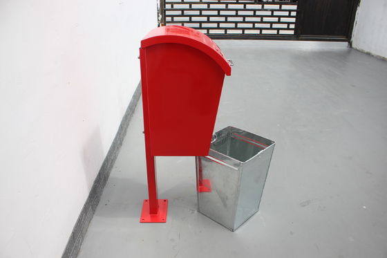 Outdoor Metal Dog Waste Bin , Pet Trash Can Waterproof Rustproof