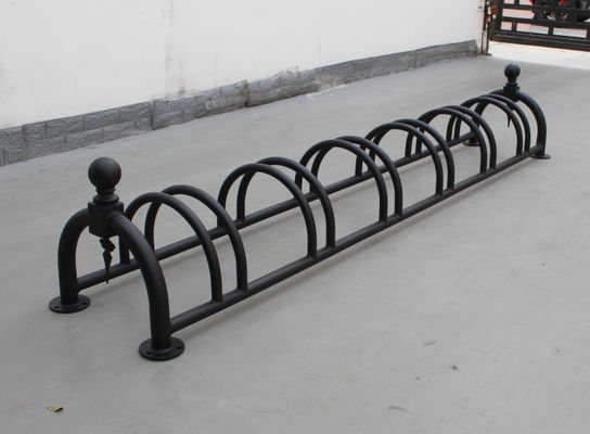 Custom Metal Bike Parking Racks With Sandblasting Zinc Primer Finish Powder Coated