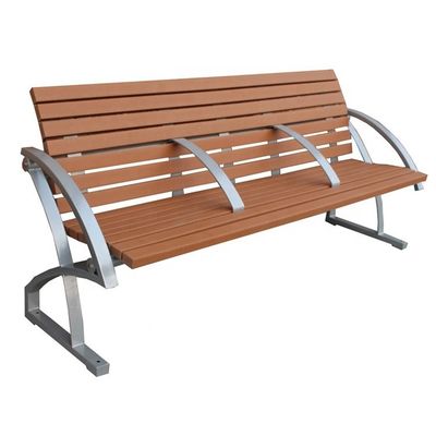 Waterproof Outdoor Wooden Bench Furniture Anti Corrosion For Campus School