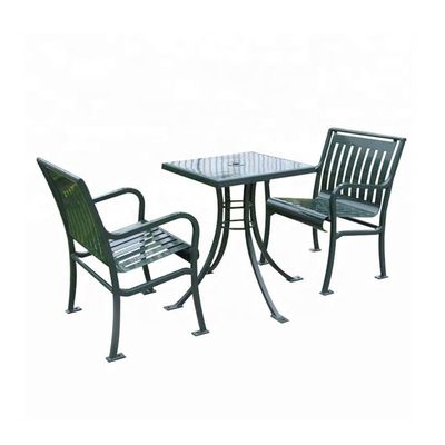 Modern Mild Steel Outdoor Table Benches Waterproof Anti Rust Durable