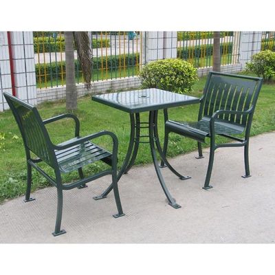 Modern Mild Steel Outdoor Table Benches Waterproof Anti Rust Durable