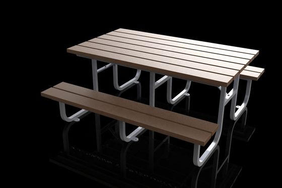 Rectangular Outdoor Table Benches With Hot Dip Galvanized Powder Coated