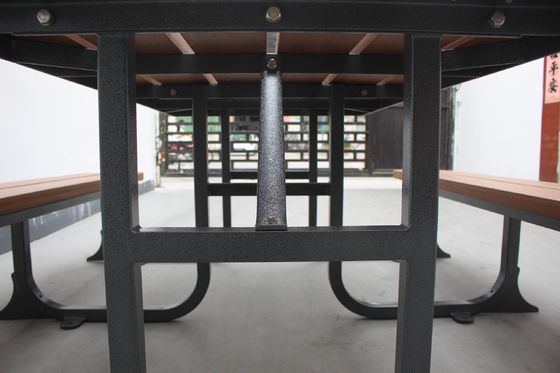 Rectangular Outdoor Table Benches With Hot Dip Galvanized Powder Coated