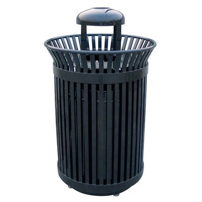 Commercial Cigarette Trash Bin , Polyester Powder Coated Steel Ashtray Bin