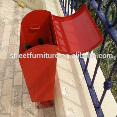 Cute Mild Steel Dog Waste Bin With Surface Mounted Wall Mounted Type
