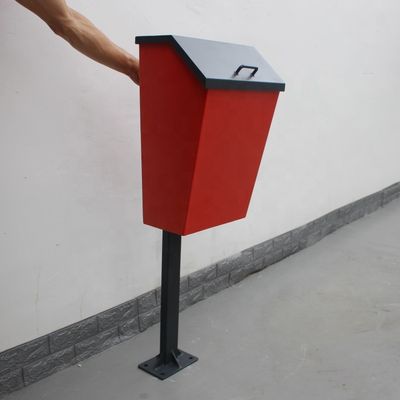 Rectangular Dog Waste Bin , Surface Mounted Pet Waste Trash Can ODM