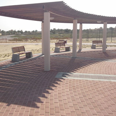 Free Standing Recycled Plastic Benches Outdoor For Public Park