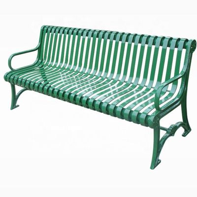 Cast Iron Outdoor Metal Benches Modern Style For Garden School