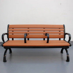 3 Seater Outdoor Recycled Plastic Benches With Cast Aluminum Legs 1800mm Length