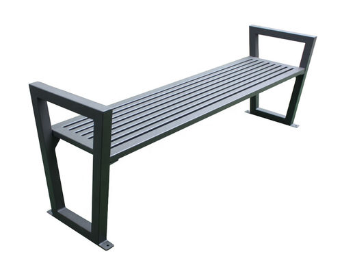 Waterproof Metal Park Benches , Anti Rust Mild Steel Bench With Armrests