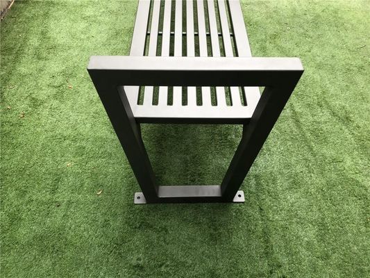 Waterproof Metal Park Benches , Anti Rust Mild Steel Bench With Armrests