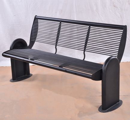 Powder Coated Blue Metal Garden Bench For Outdoor Street Playground Leisure