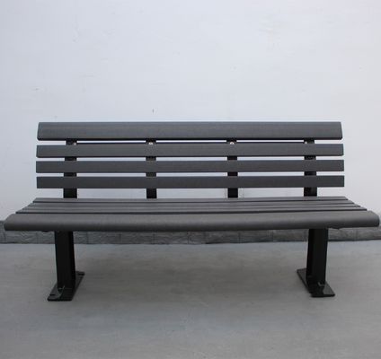 Street Patio Outdoor Recycled Plastic Benches With Sandblasting Powder Coating Finsh