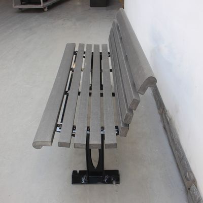 Street Patio Outdoor Recycled Plastic Benches With Sandblasting Powder Coating Finsh