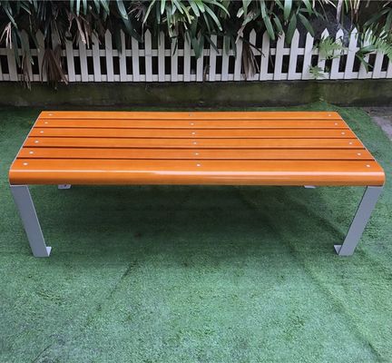 Commercial Backless Outdoor Wooden Bench For Urban Park School