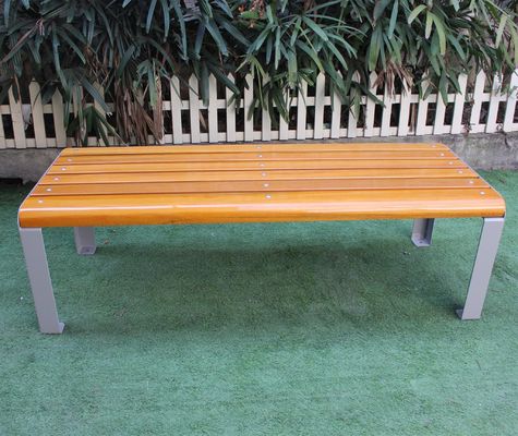 Commercial Backless Outdoor Wooden Bench For Urban Park School