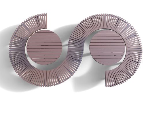 Curved S Shaped Picnic Table And Bench Set With Hot Dip Galvanized Finish