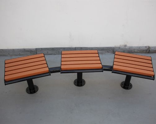 Waterproof Outdoor Recycled Plastic Benches Furniture Backless Curved