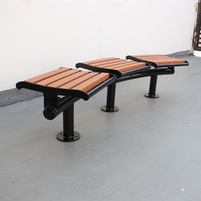 Waterproof Outdoor Recycled Plastic Benches Furniture Backless Curved