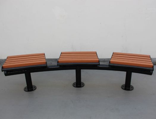 Waterproof Outdoor Recycled Plastic Benches Furniture Backless Curved