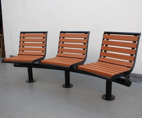 Waterproof Outdoor Recycled Plastic Benches Furniture Backless Curved