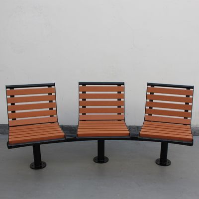 Waterproof Outdoor Recycled Plastic Benches Furniture Backless Curved