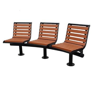 Recycled Plastic 3 Seater Garden Bench , Outdoor Curved Park Bench