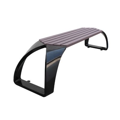 Modern Backless Outdoor Recycled Plastic Benches For Public Garden Landscaping