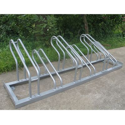 Outdoor Steel Bicycle Parking Rack , Bike Parking Stand With 6 Bike Capacity