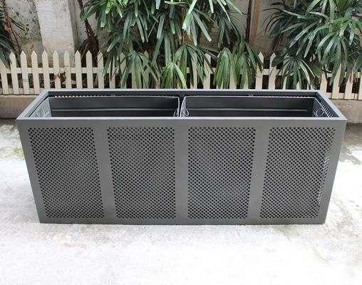 Commercial Extra Large Outdoor Planters Perforated Steel Material