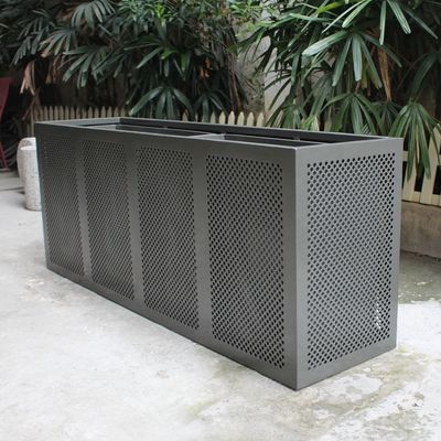 Commercial Extra Large Outdoor Planters Perforated Steel Material