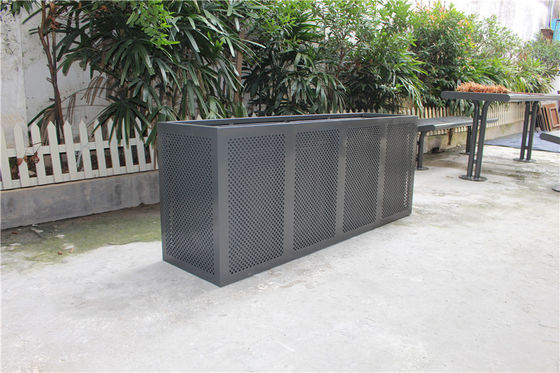 Commercial Extra Large Outdoor Planters Perforated Steel Material