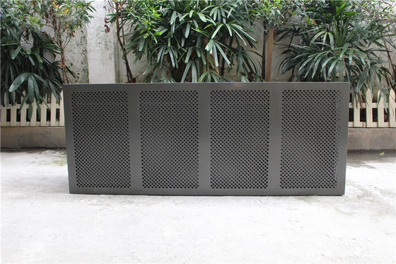 Commercial Extra Large Outdoor Planters Perforated Steel Material