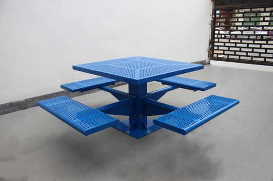 Metal Outdoor Picnic Tables For Playground Street Amusement Park