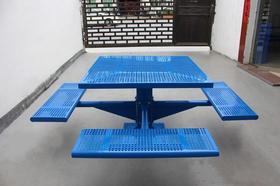 Metal Outdoor Picnic Tables For Playground Street Amusement Park