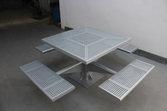 Metal Outdoor Picnic Tables For Playground Street Amusement Park