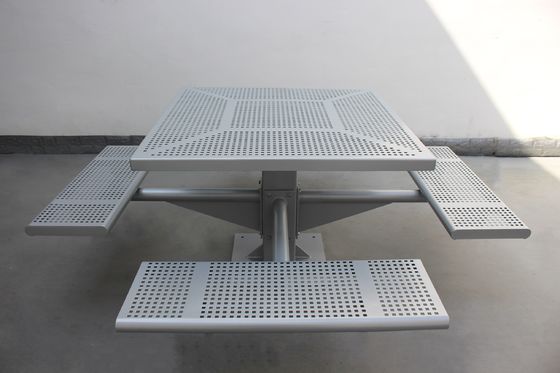 Metal Outdoor Picnic Tables For Playground Street Amusement Park