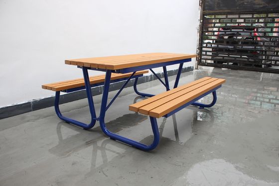Outdoor Recycled Plastic Picnic Table With Benches Waterproof Anti Rust