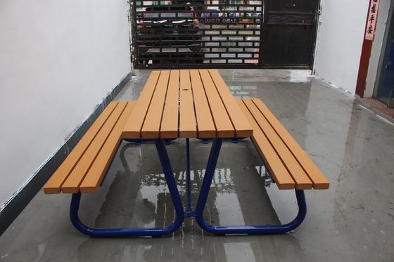 Outdoor Recycled Plastic Picnic Table With Benches Waterproof Anti Rust