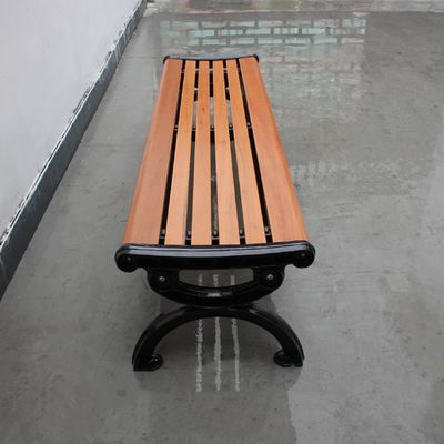Free Standing Backless Wooden Garden Bench , Outdoor Solid Wood Bench Seat