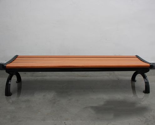 Free Standing Backless Wooden Garden Bench , Outdoor Solid Wood Bench Seat