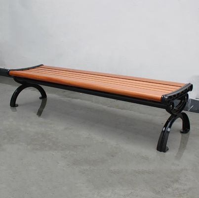 Free Standing Backless Wooden Garden Bench , Outdoor Solid Wood Bench Seat