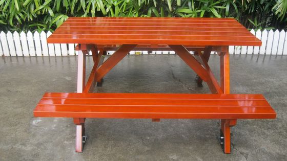 2 Seat Wooden Outdoor Table Benches Set 1500mm Length For College Garden