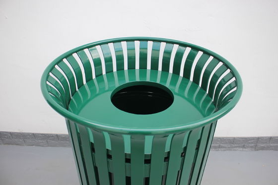 Public Round Outdoor Cigarette Ashtray Flanged Surface Mounted Type