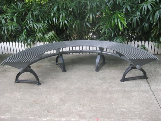 Metal Iron Curved Outdoor Tree Bench Waterproof Rustproof For Street Garden