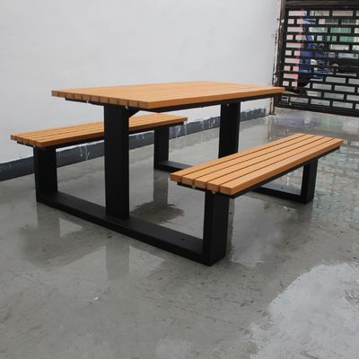 Outdoor Furniture Recycled Plastic Wood Picnic Table And Benches Garden Table Set