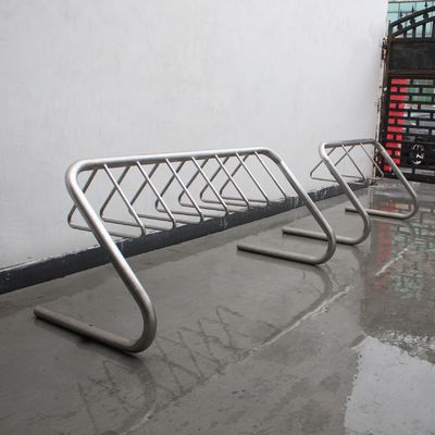316 Stainless Steel Bike Rack Dia60*3 Steel Tube Frame Dia20 Round Steel Bar Racks 2 Triangles