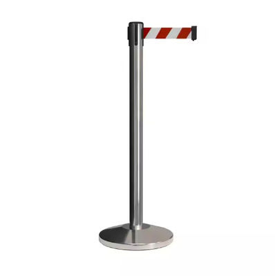 Crowd Control Barrier Posts With Retractable Belt , Event Queue Column Stand