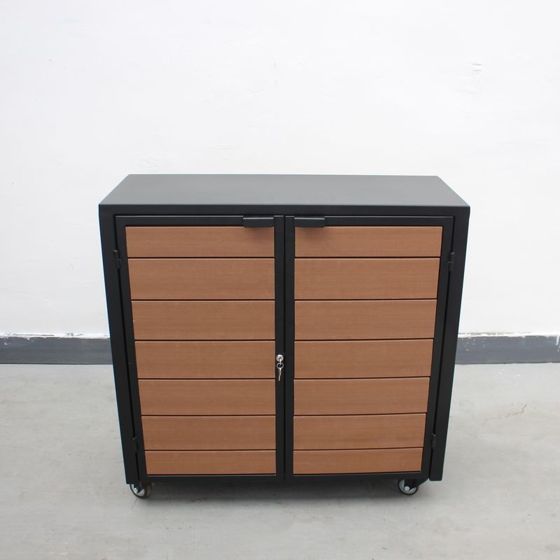 Durable Waterproof Outdoor Recycling Bins With HDPE Plastic Wood Sidewall